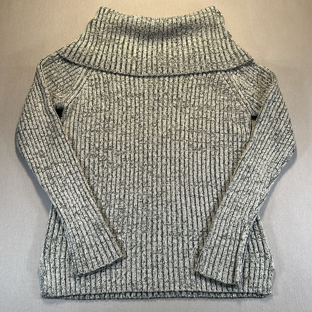 Aqua Brand Ribbed Oversized Neck Turtleneck Sweater - Small
